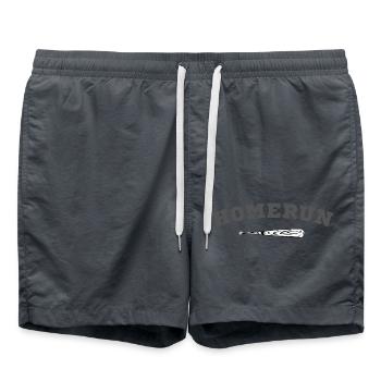 Baseball Homerun Batte Retro - Short de bain - charbon - Devant - AI Model Male 185 light (185cm)