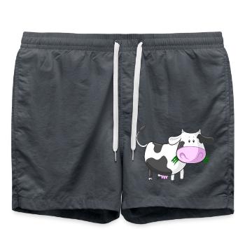 vache comique Grignotage - Short de bain - charbon - Devant - AI Model Male 185 light (185cm)