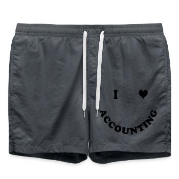 accountant - Swim Trunks - anthracite - Front - AI Model Male 185 light (185cm)