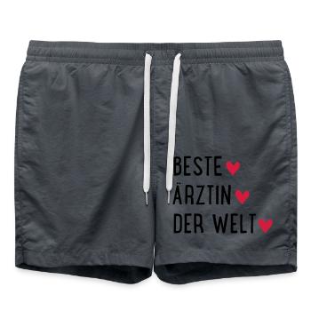 Ärztin - Badeshorts - Anthrazit - Vorne - AI Model Male 185 light (185cm)
