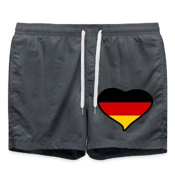 Drapeau de l’Allemagne - Short de bain - charbon - Devant - AI Model Male 185 light (185cm)