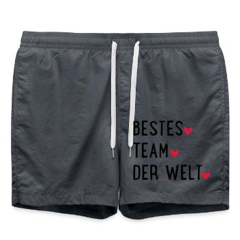 Bestes Team der Welt - Badeshorts - Anthrazit - Vorne - AI Model Male 185 light (185cm)