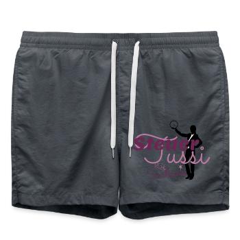 Steuertussi & Business Woman Sabine - Badeshorts - Anthrazit - Vorne - AI Model Male 185 light (185cm)