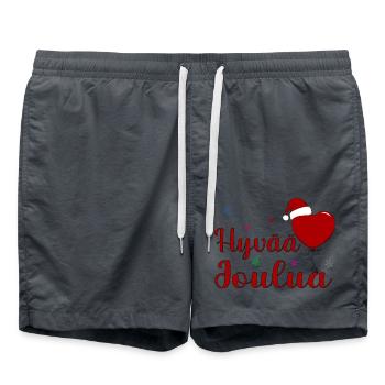 Hyvää Joulua Finnland - Badeshorts - Anthrazit - Vorne - AI Model Male 185 light (185cm)