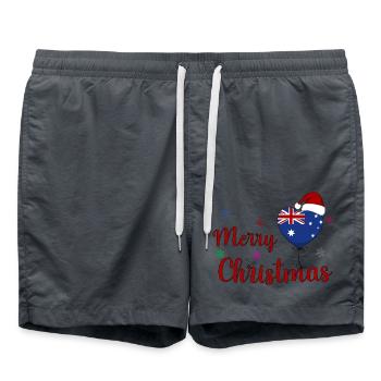 Joyeux Noël Australie - Short de bain - charbon - Devant - AI Model Male 185 light (185cm)