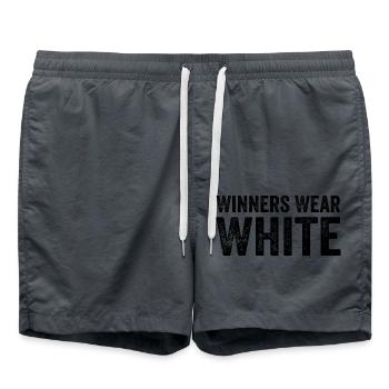 Winners Wear White Team Spirit Game Competition - Short de bain - charbon - Devant - AI Model Male 185 light (185cm)