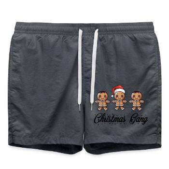 Christmas Gang Gingerbread Man - Swim Trunks - anthracite - Front - AI Model Male 185 light (185cm)