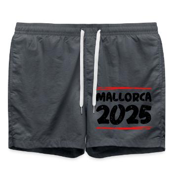 Majorque 2025 Spruch - Short de bain - charbon - Devant - AI Model Male 185 light (185cm)