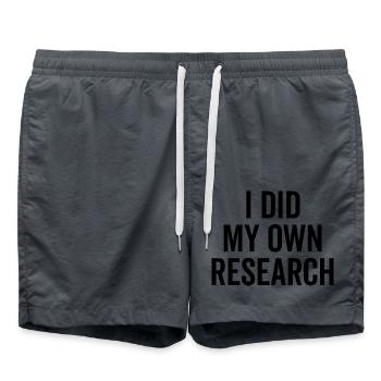 Ich habe meine eigenen Nachforschungen angestellt - Badeshorts - Anthrazit - Vorne - AI Model Male 185 light (185cm)