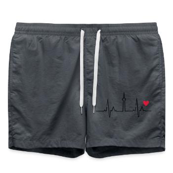 Berlin - Badeshorts - Anthrazit - Vorne - AI Model Male 185 light (185cm)