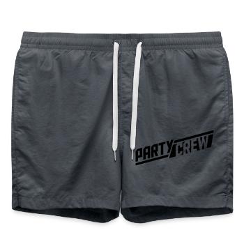 cool logo party crew amis équipe crew club design - Short de bain - charbon - Devant - AI Model Male 185 light (185cm)