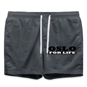 Oslo pour la vie - Short de bain - charbon - Devant - AI Model Male 185 light (185cm)
