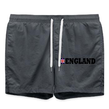 England Flagge - Badeshorts - Anthrazit - Vorne - AI Model Male 185 light (185cm)