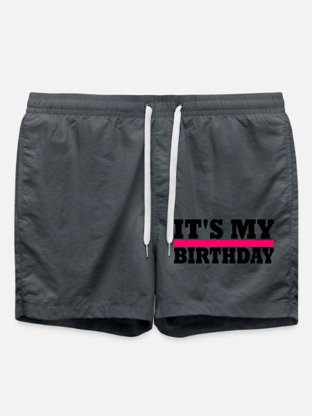 Geburtstag - Badeshorts - Anthrazit