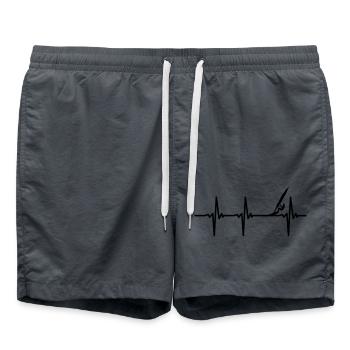 Herzschlag Windsurfen - Badeshorts - Anthrazit - Vorne - AI Model Male 185 light (185cm)