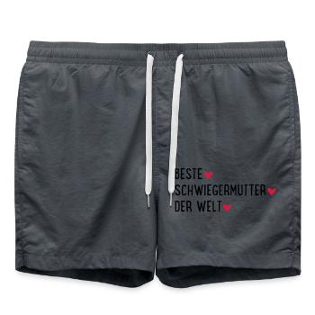 Beste Schwiegermutter der Welt - Badeshorts - Anthrazit - Vorne - AI Model Male 185 light (185cm)