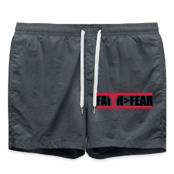 Gott Faith größer - Badeshorts - Anthrazit - Vorne - AI Model Male 185 light (185cm)
