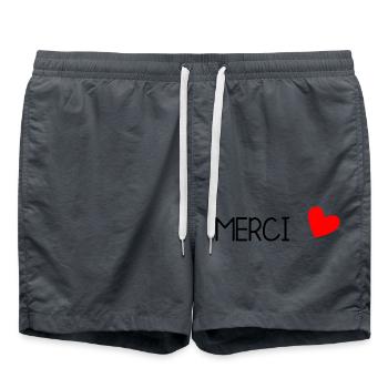 MERCI. MERCI MAÎTRESSE. CADEAU MAÎTRESSE. VACANCES - Short de bain - charbon - Devant - AI Model Male 185 light (185cm)