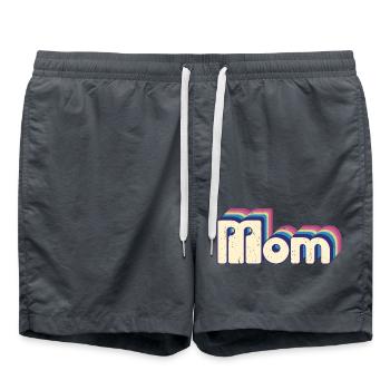 Maman Cool Retro Fête des Mères Idée Cadeau Pour Maman - Short de bain - charbon - Devant - AI Model Male 185 light (185cm)