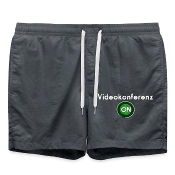 Videokonferenz - Badeshorts - Anthrazit - Vorne - AI Model Male 185 light (185cm)