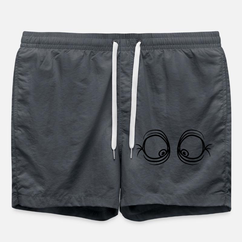 Squinting funny eyes - Swim Trunks - anthracite