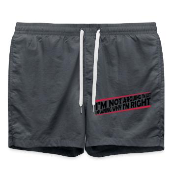 I m not arguing - Swim Trunks - anthracite - Front - AI Model Male 185 light (185cm)