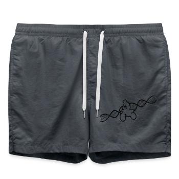 Motorcross Geschenk Motorrad Mofa Motorradfahrer - Badeshorts - Anthrazit - Vorne - AI Model Male 185 light (185cm)