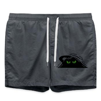 Ghost Eyes Spirit Evil Eye - Swim Trunks - anthracite - Front - AI Model Male 185 light (185cm)