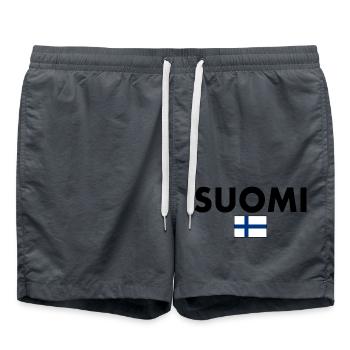 Suomi - Swim Trunks - anthracite - Front - AI Model Male 185 light (185cm)