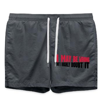 I may be wrong - Swim Trunks - anthracite - Front - AI Model Male 185 light (185cm)