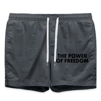 The power of freedom - Swim Trunks - anthracite - Front - AI Model Male 185 light (185cm)