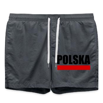 DRAPEAU POLOGNE - Short de bain - charbon - Devant - AI Model Male 185 light (185cm)