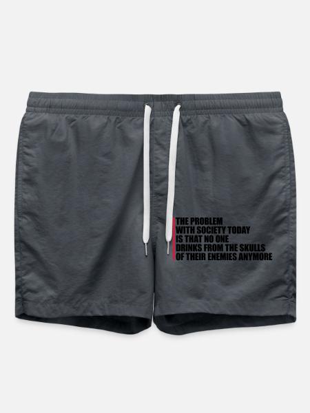 drinks from enemies skulls - Swim Trunks - anthracite