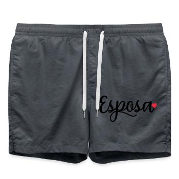 Esposa Cute Wife To Be Bride Couple Wedding Gift - Swim Trunks - anthracite - Front - AI Model Male 185 light (185cm)