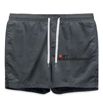I love my Dermatologist Heart Shirt - Swim Trunks - anthracite - Front - AI Model Male 185 light (185cm)