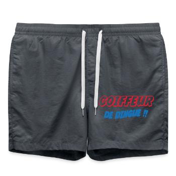 COIFFEUR de dingue !!! - Short de bain - charbon - Devant - AI Model Male 185 light (185cm)