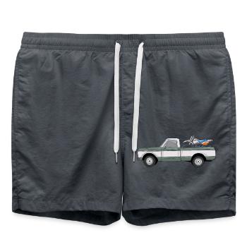 Pick Up Truck with Enduro - Badeshorts - Anthrazit - Vorne - AI Model Male 185 light (185cm)