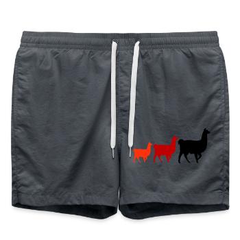 Lama Family - Swim Trunks - anthracite - Front - AI Model Male 185 light (185cm)