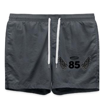 Number 85 Angel - 85th Anniversary Wings - Swim Trunks - anthracite - Front - AI Model Male 185 light (185cm)