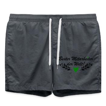 Bester Mitarbeiter der Welt - Badeshorts - Anthrazit - Vorne - AI Model Male 185 light (185cm)