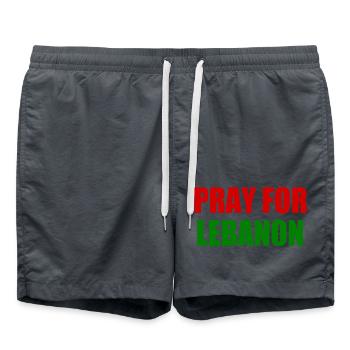 Pray for lebanon - Badeshorts - Anthrazit - Vorne - AI Model Male 185 light (185cm)