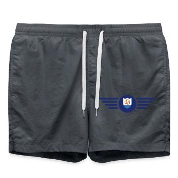 Ich liebe Anguilla, Eleganz Stil Design T-Shirt - Badeshorts - Anthrazit - Vorne - AI Model Male 185 light (185cm)