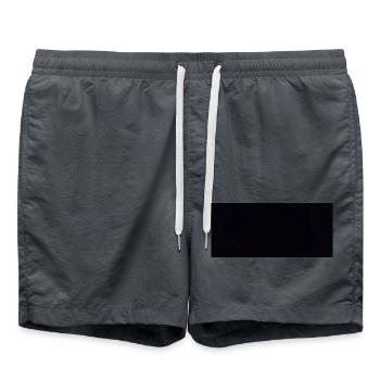 Barre noire grasse - Short de bain - charbon - Devant - AI Model Male 185 light (185cm)