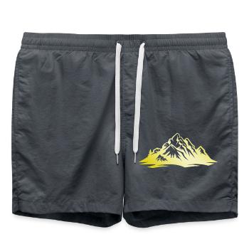 Montagnes, or, silhouette, nature - Short de bain - charbon - Devant - AI Model Male 185 light (185cm)