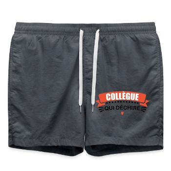 Collègue Qui Déchire - Short de bain - charbon - Devant - AI Model Male 185 light (185cm)