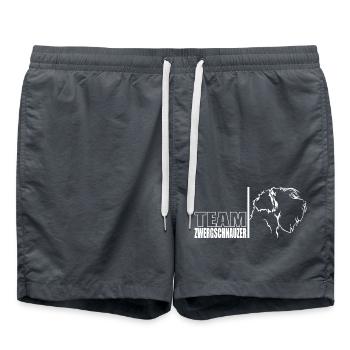 TEAM Zwergschnauzer Hunde Hund Wilsigns - Badeshorts - Anthrazit - Vorne - AI Model Male 185 light (185cm)
