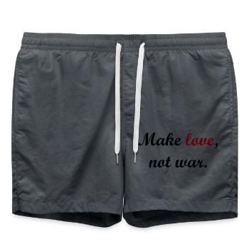 L’amour, pas la guerre - Short de bain - charbon - Devant - AI Model Male 185 light (185cm)