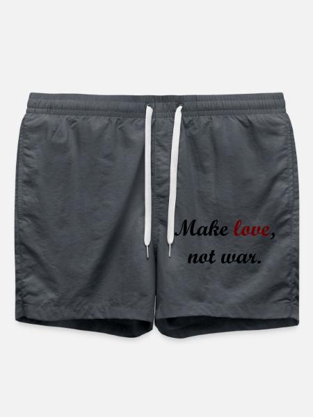 love not war - Badeshorts - Anthrazit