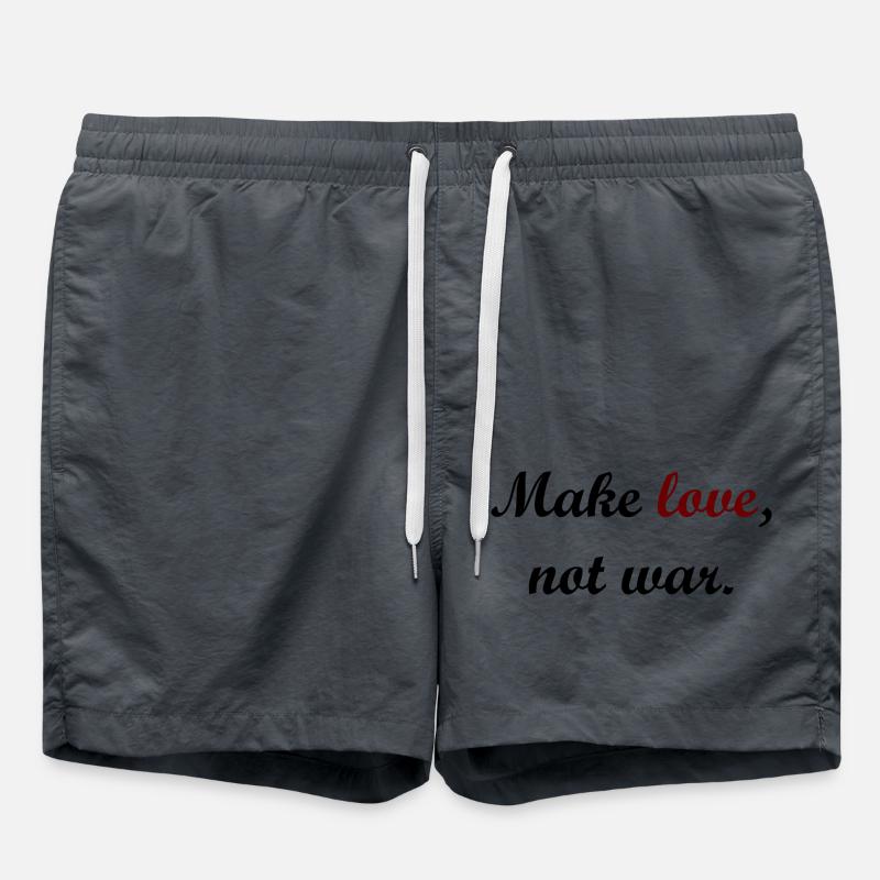love not war - Swim Trunks - anthracite