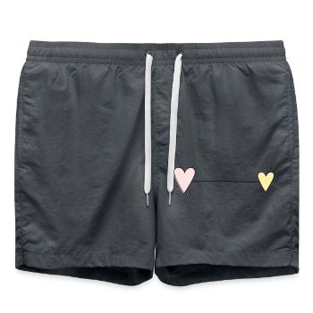 Heart Line Horizontal - Swim Trunks - anthracite - Front - AI Model Male 185 light (185cm)